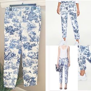 Zara Toile de Jouy Chino Straight leg Pants size S